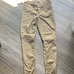 No Boundaries Khaki Buttoned Pants